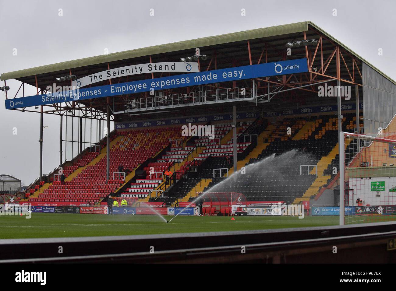 LINCOLN, GBR. DEC 4TH General view of the Selenity Stand at Gelder Group Sincil Bank Stadium, Lincoln on Saturday 4th December 2021. (Credit: Scott Llewellyn | MI News) Credit: MI News & Sport /Alamy Live News Stock Photo