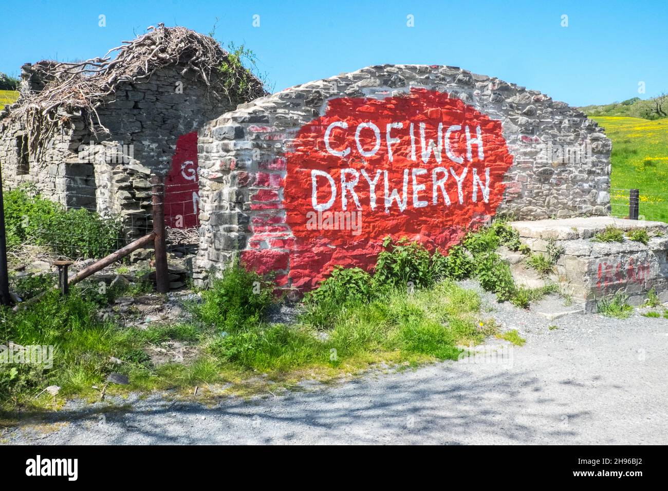 Welsh nationalist graffiti hi-res stock photography and images - Alamy