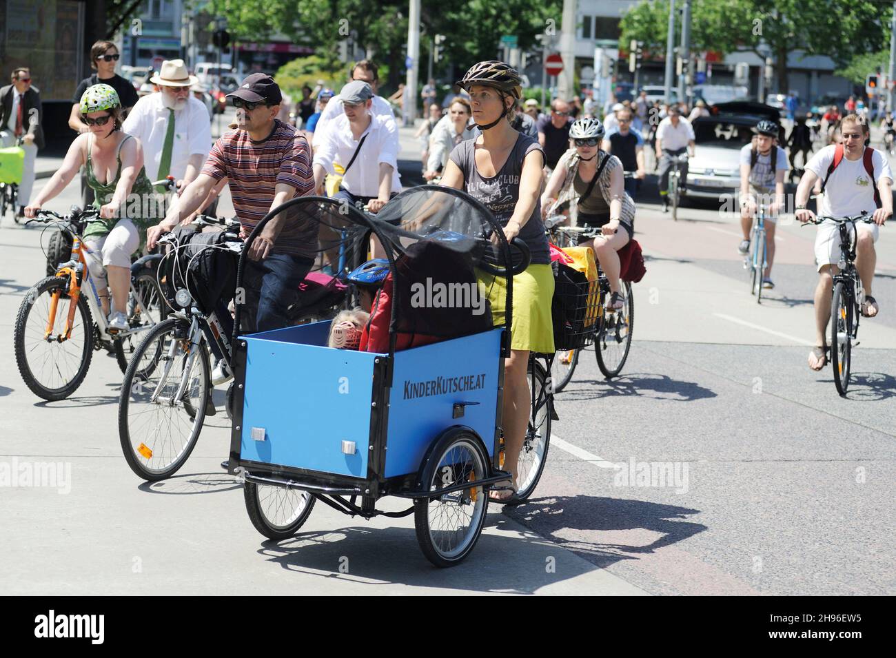 Vienna, Austria. June 9th, 2013. Cycling week in Vienna Stock Photo