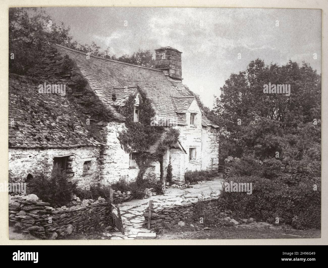 Rural Cottage, circa 1870. Photography by Henry Peach Robinson (1830 - 1901) Stock Photo