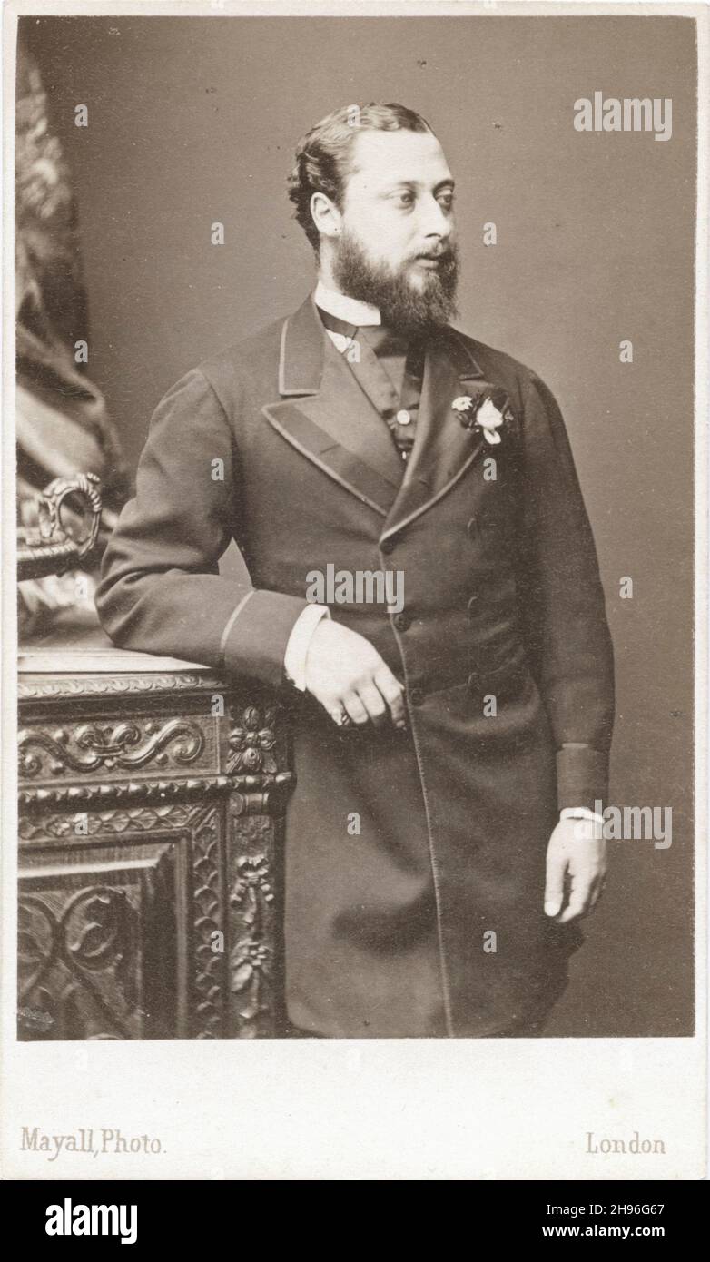 Portrait of Prince Albert Edward, Prince of Wales, later King Edward VII (1841 - 1910), circa 1865. Photography by John Jabez Edwin Mayall (1813 - 1901) Stock Photo