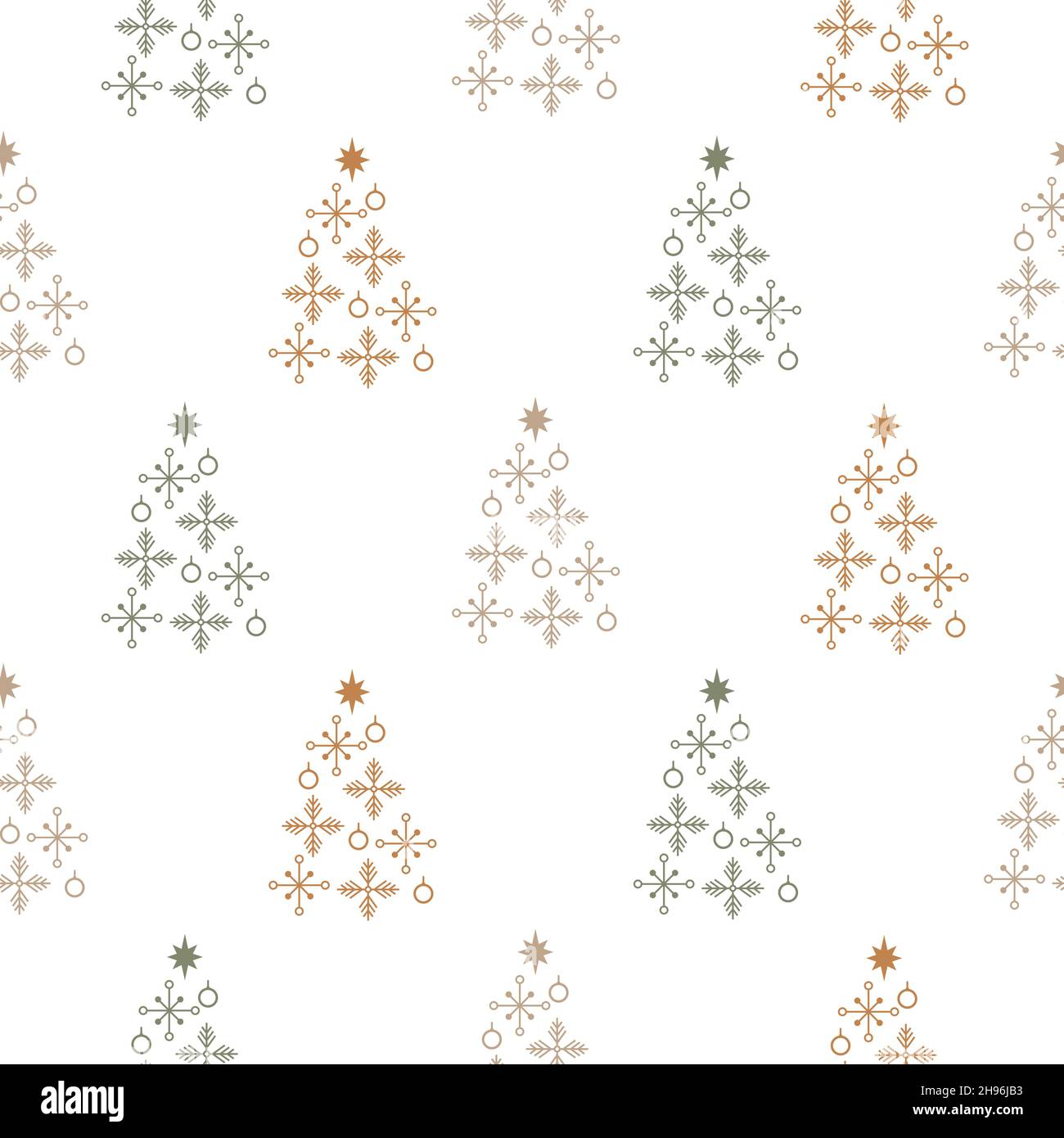 Christmas trees snowflakes icon seamless pattern design Stock Vector ...