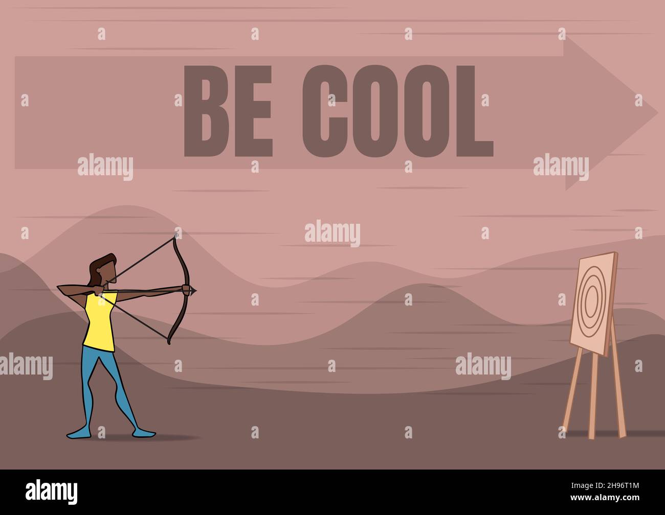 Let Cool Text caption presenting Be Cool. Business concept Have a good attitude ...