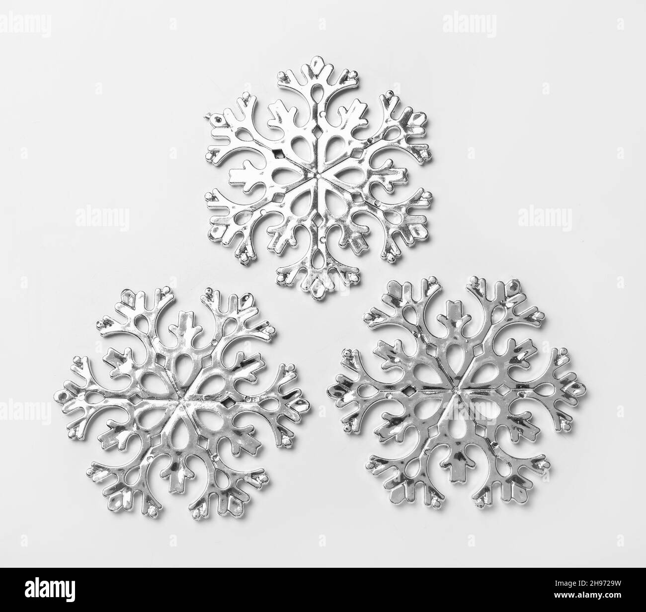 Beautiful snowflakes on white background Stock Photo - Alamy