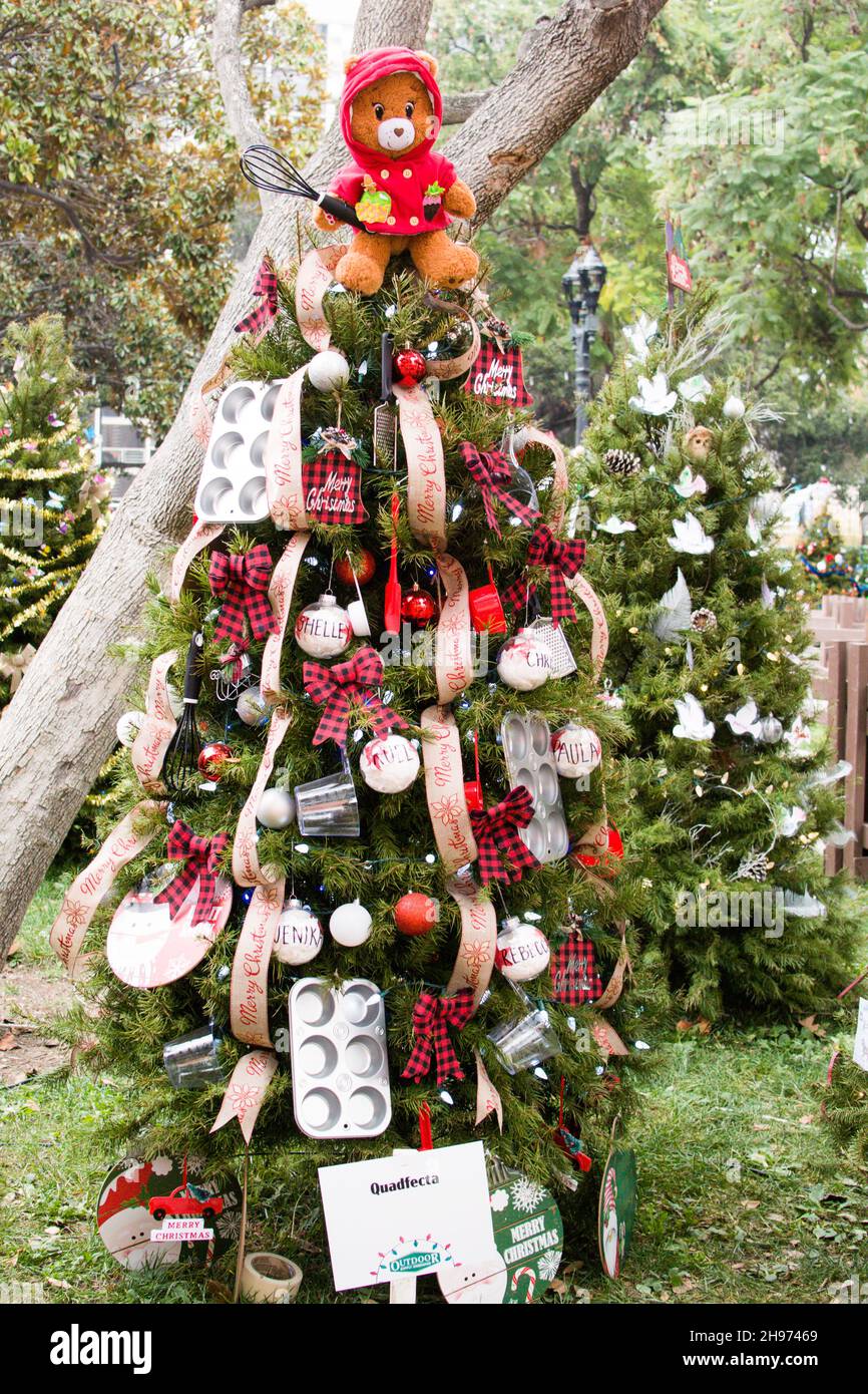 Christmas in the Park, San Jose, 2021. A Very Beary Christmas Stock