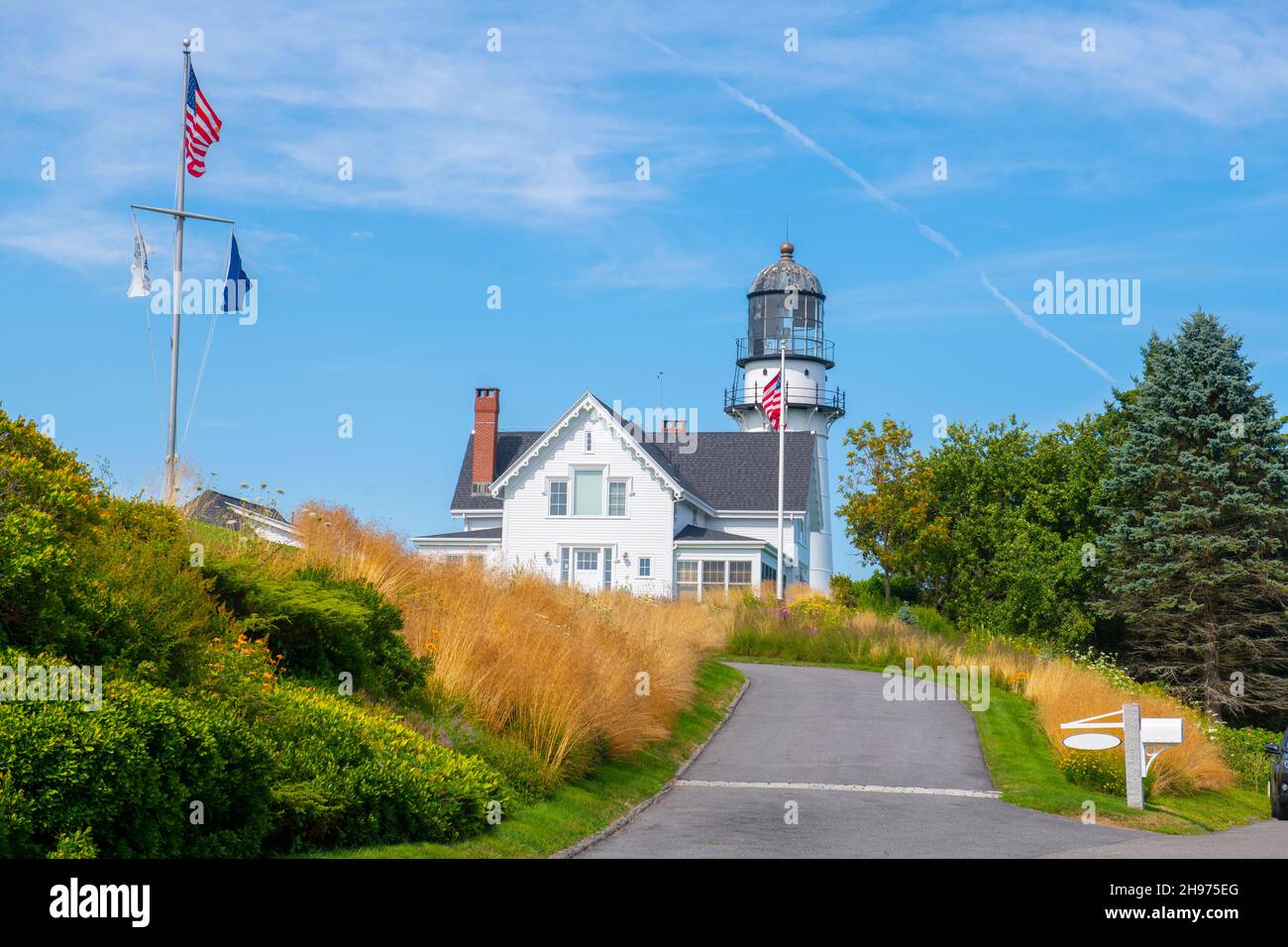 Cape Elizabeth Lights, also known as Two Lights, at the south end of