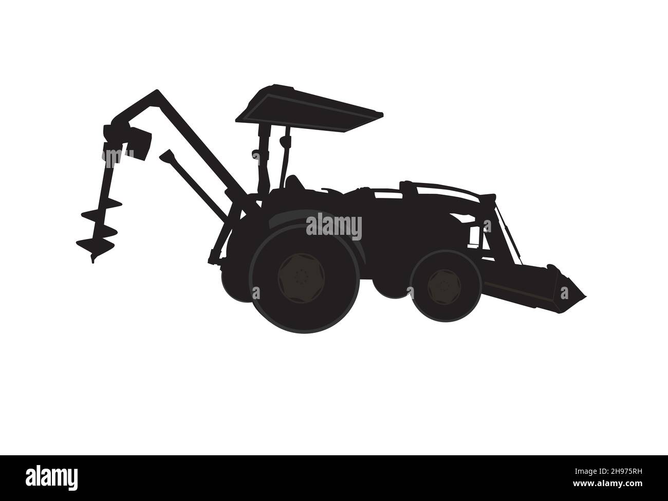 Digging post 2024 holes with backhoe