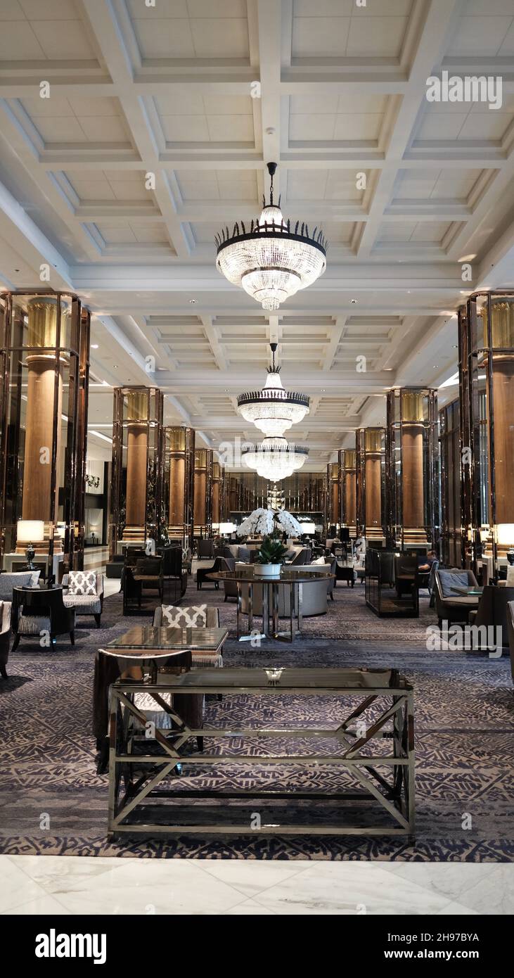 ShangriLa Bangkok Hotel Lobby Christmas Decorations Stock Photo Alamy