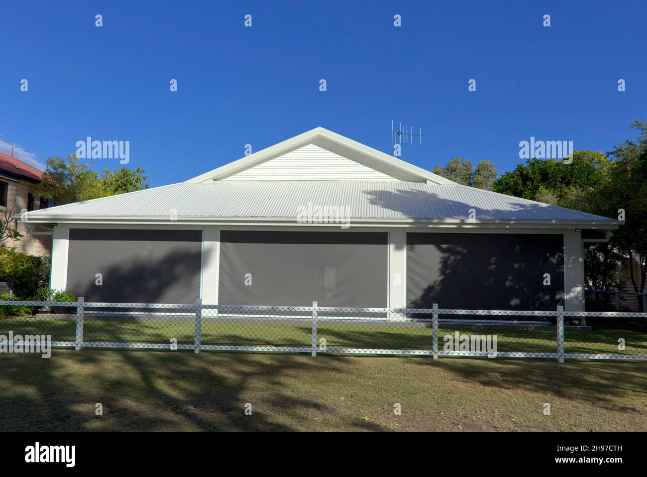 Holiday rental houses along the Esplanade Burrum Heads Fraser Coast Queensland Australia Stock