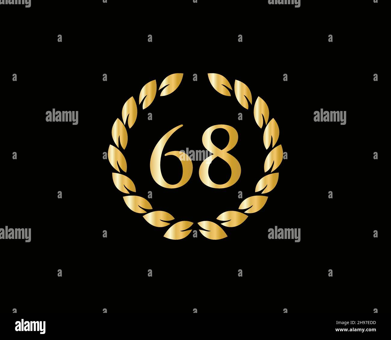 68 birthday logo hi-res stock photography and images - Alamy