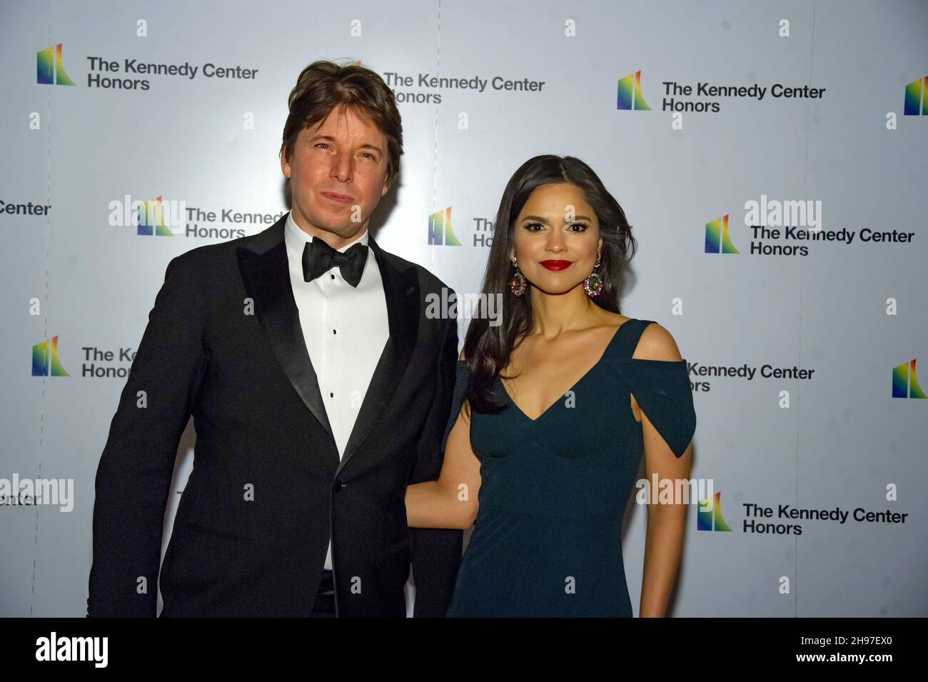 Violinist Joshua Bell and his wife, Larisa Martinez arrive for the Medallion Ceremony honoring the recipients of the 44th Annual Kennedy Center Honors at the Library of Congress in Washington, DC on Saturday, December 4, 2021. The 2021 honorees are: operatic bass-baritone Justino Diaz, Motown founder, songwriter, producer and director Berry Gordy, Saturday Night Live creator Lorne Michaels, legendary stage and screen icon Bette Midler, and singer-songwriter Joni Mitchell. Credit: Ron Sachs/Pool via CNP Stock Photo