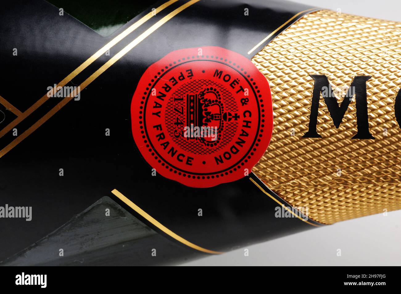Moet and chandon bottle isolated hires stock photography and images