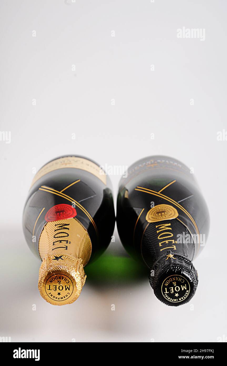 Moet and Chandon Brut Imperial Champagne Bottle , sparkling wine Stock