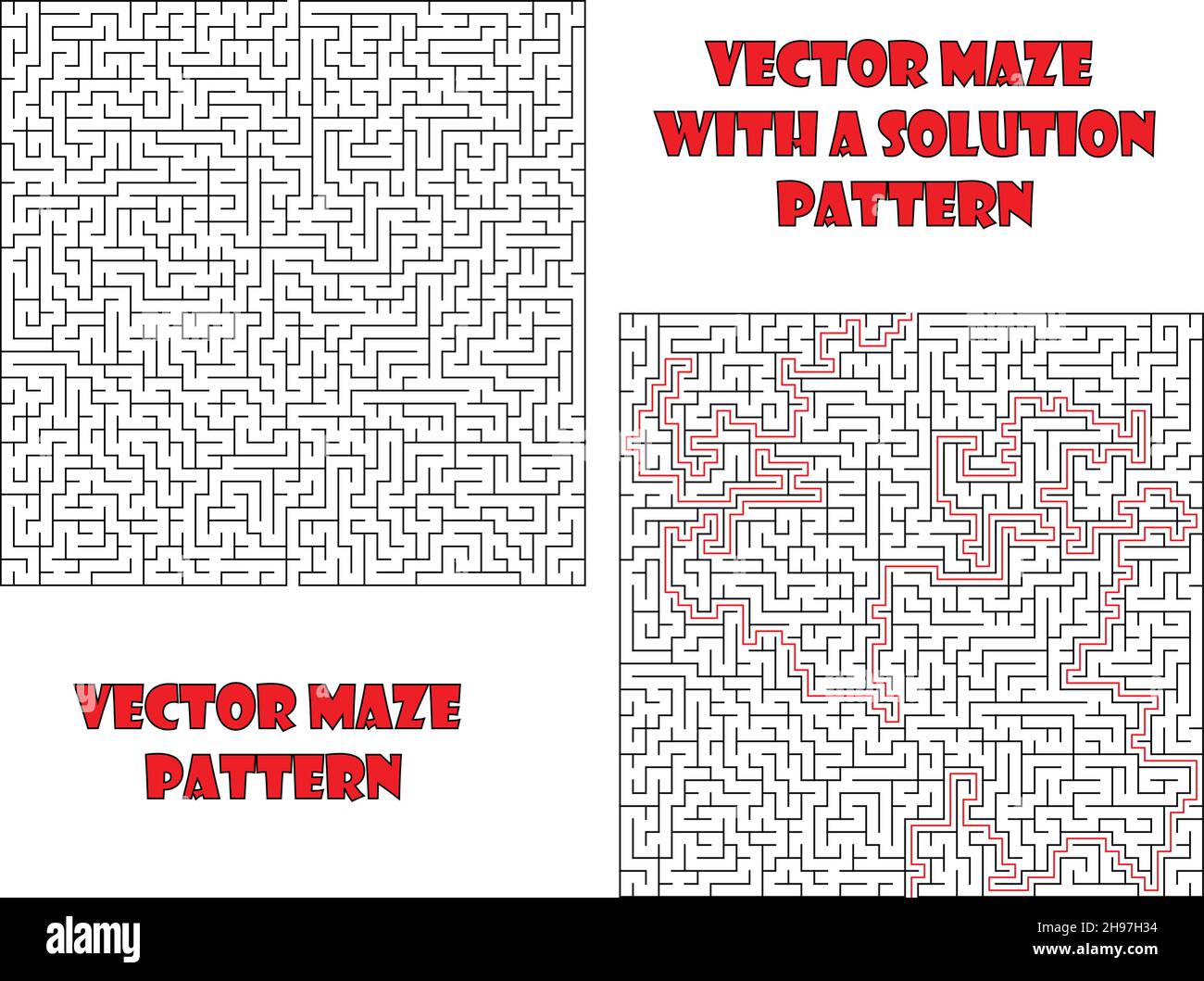 Vetor maze pattern, llabyrinth isolated over white background Stock ...