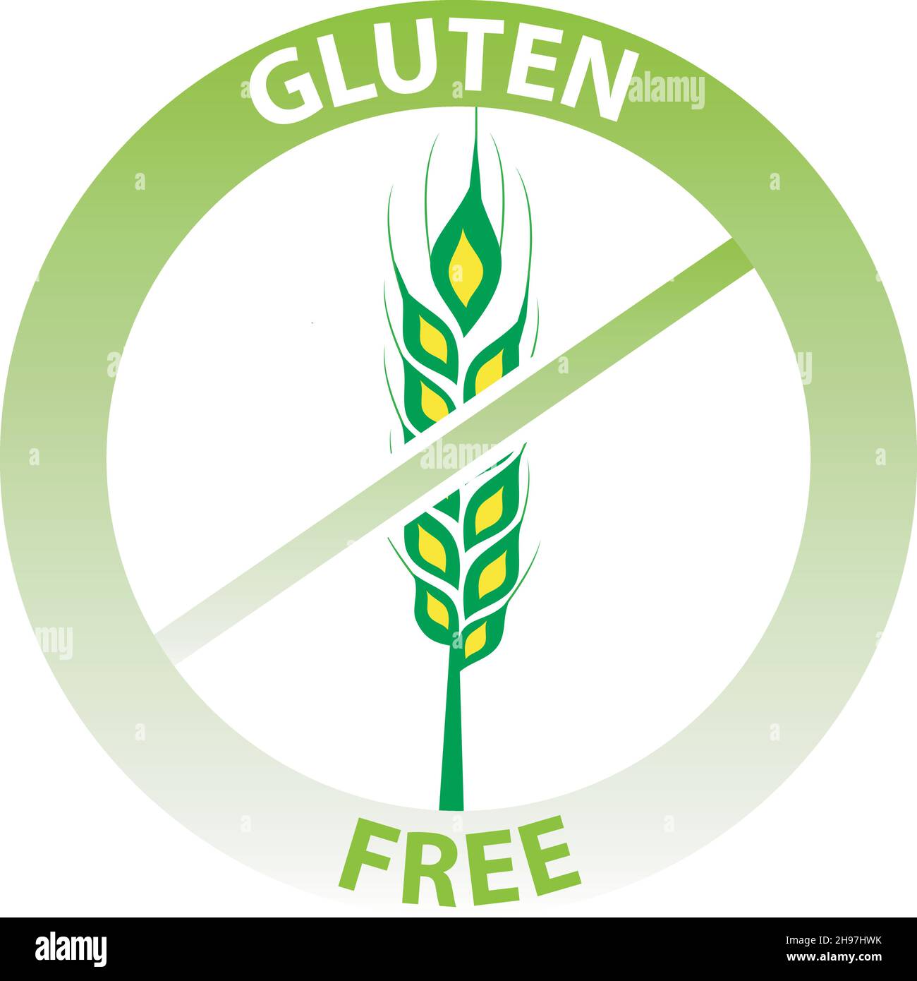 Gluten free icon, vector gluten free sign isolated over white ...