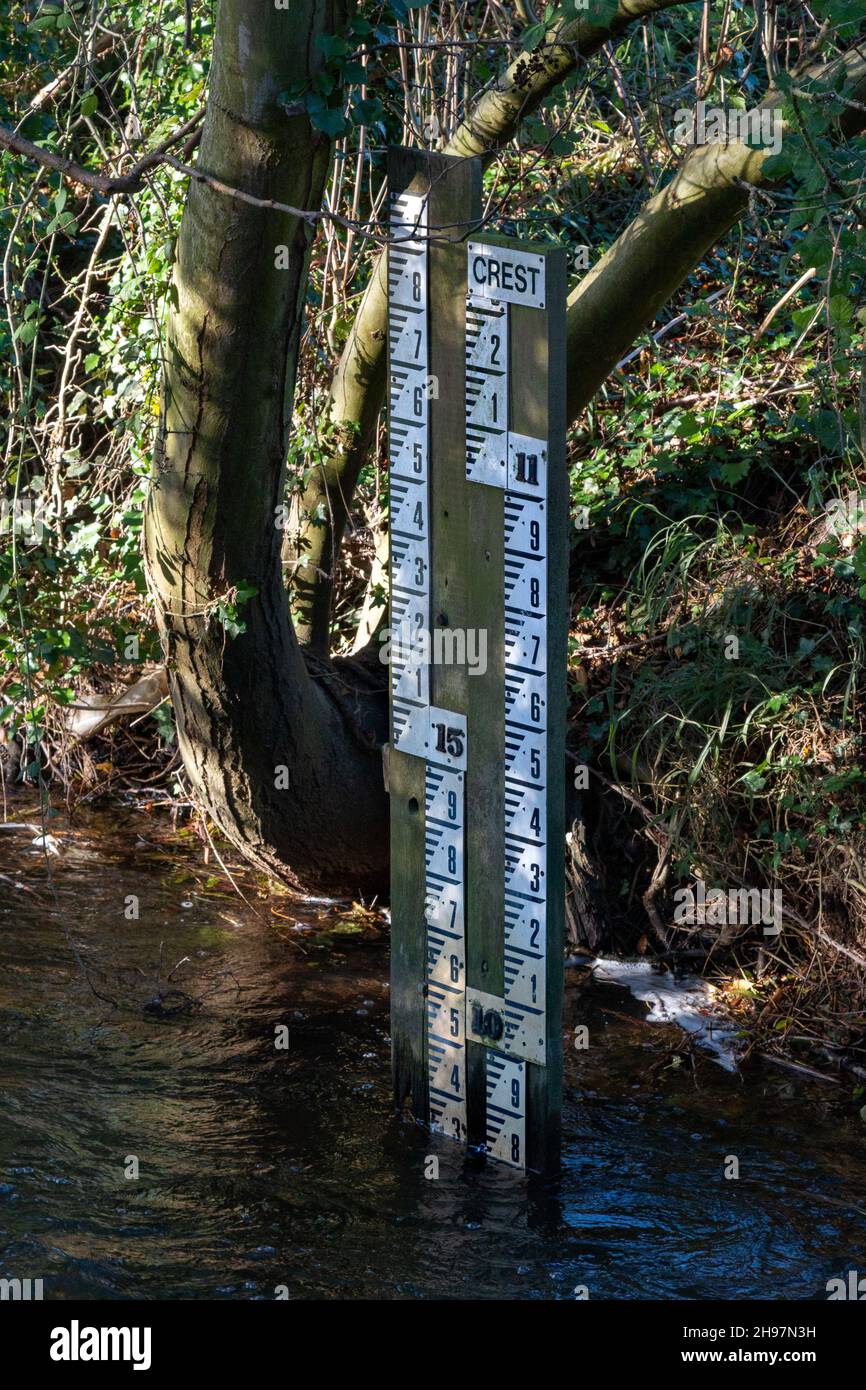 Water level measures in the River Granta at the Stapleford Gauging ...