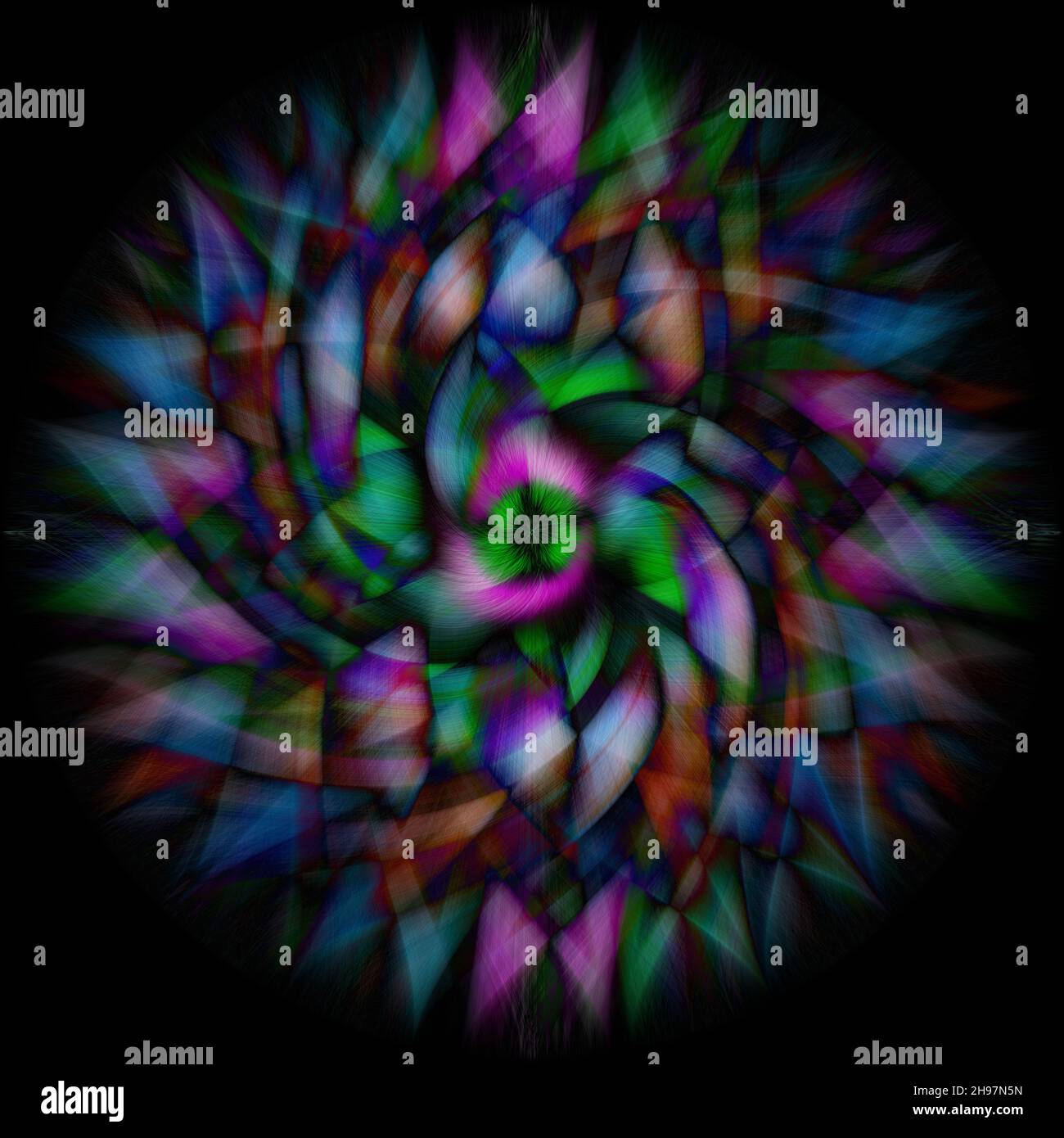 A 3D rendering of an abstract bright colorful spiral background Stock ...