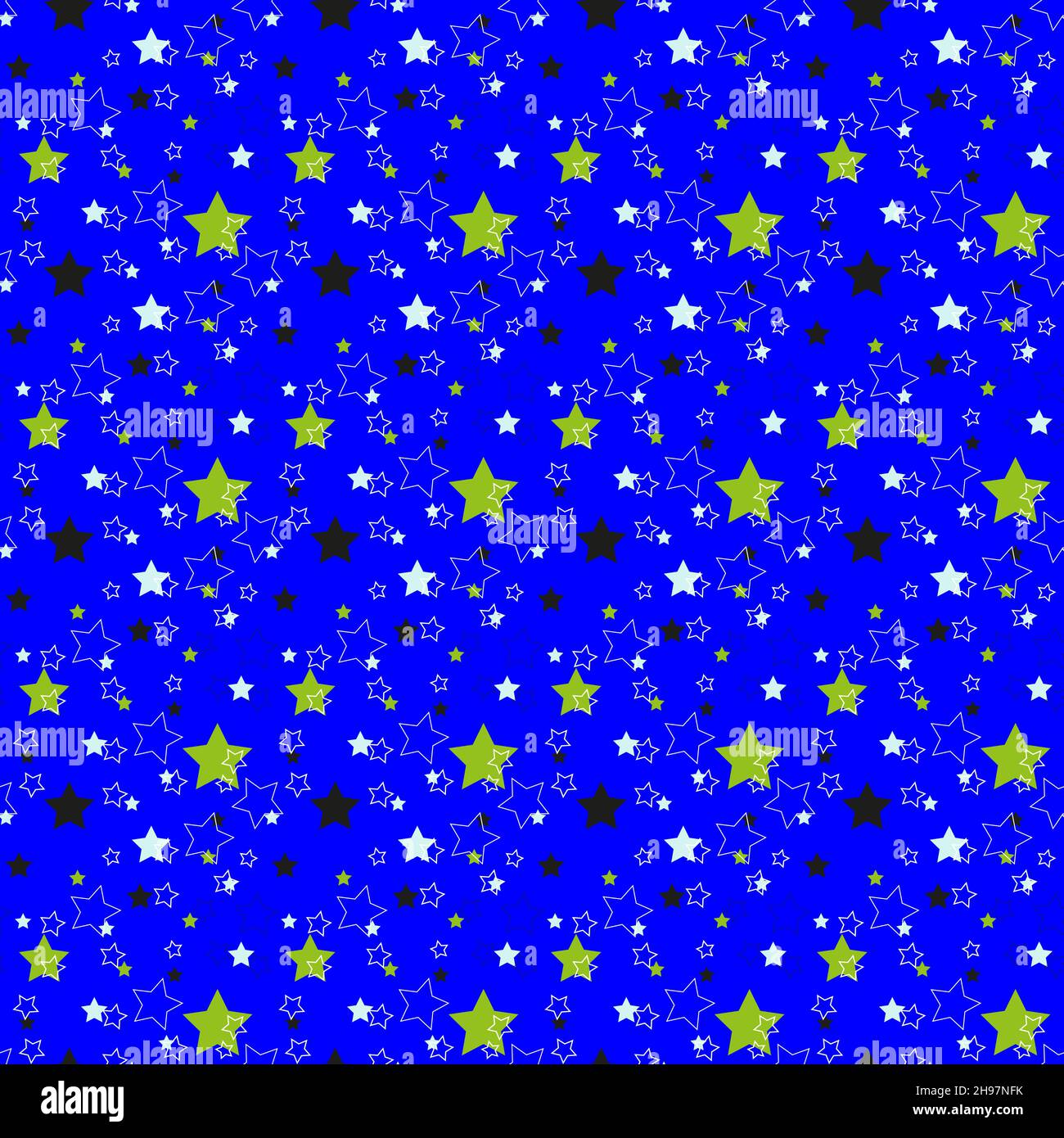 Seamless pattern with black stars on white background. Vector ...