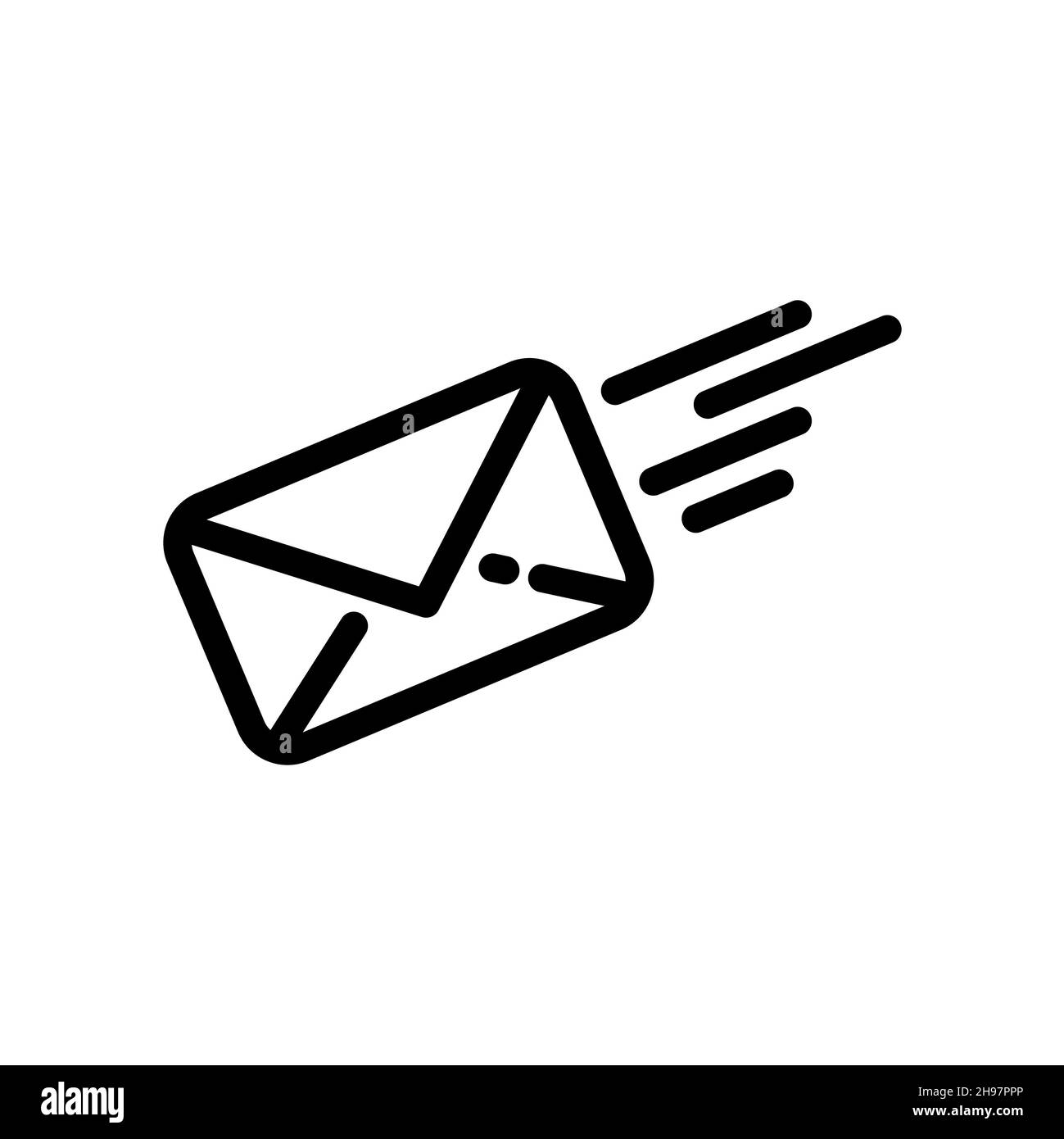 Mail icon. Send message pictogram for web. Line stroke vector eps10 ...