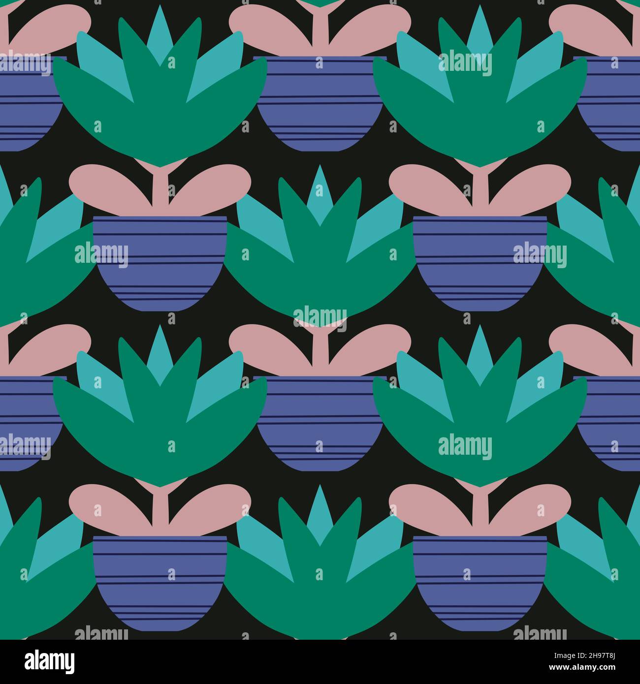 Geometric floral seamless pattern with flower for wallpaper and fabrics ...