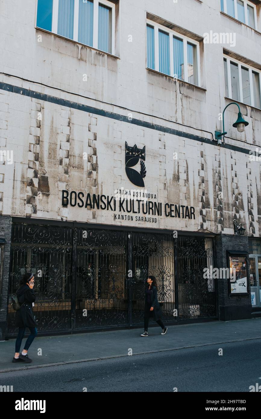 SARAJEVO, BOSNIA AND HERZEGOVINA - Oct 22, 2021: A vertical shot of