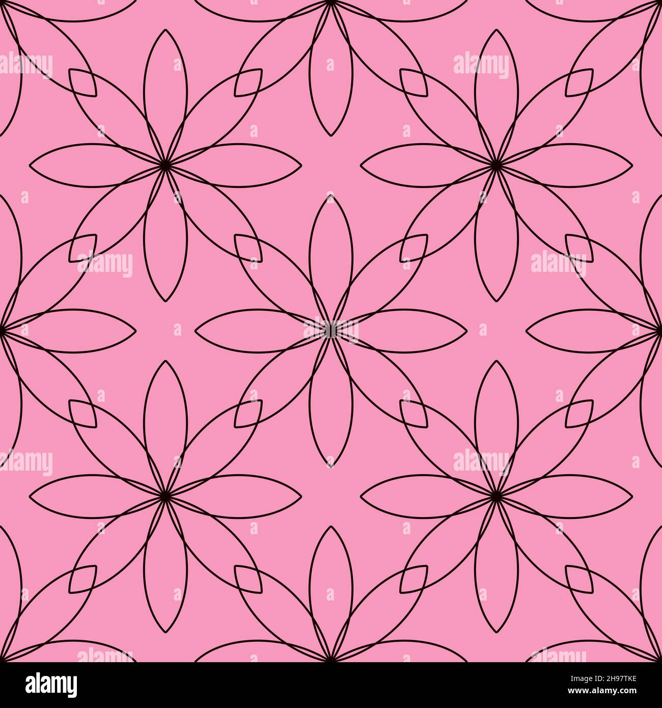 Geometric floral seamless pattern with flower for wallpaper and fabrics ...