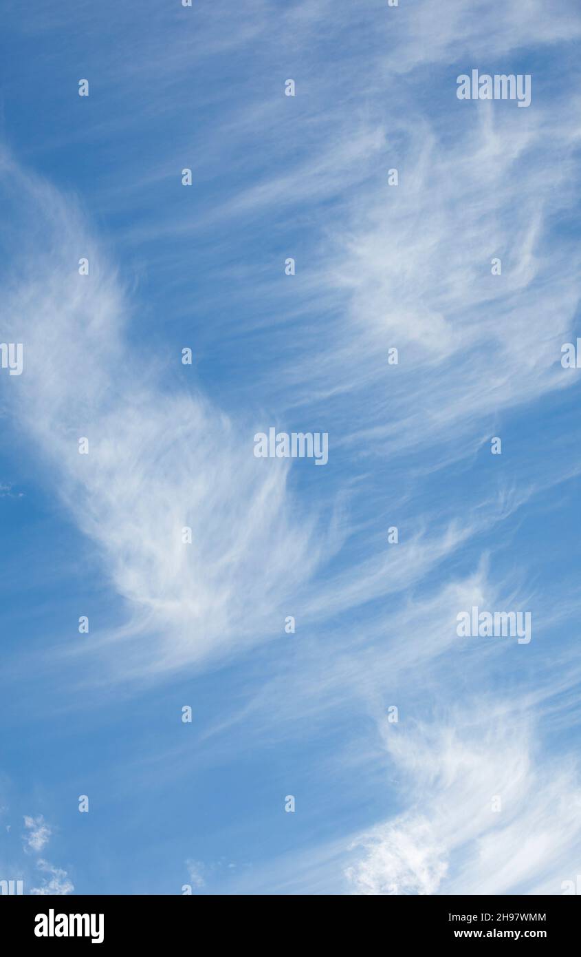 White clouds on blue sky , Finland Stock Photo
