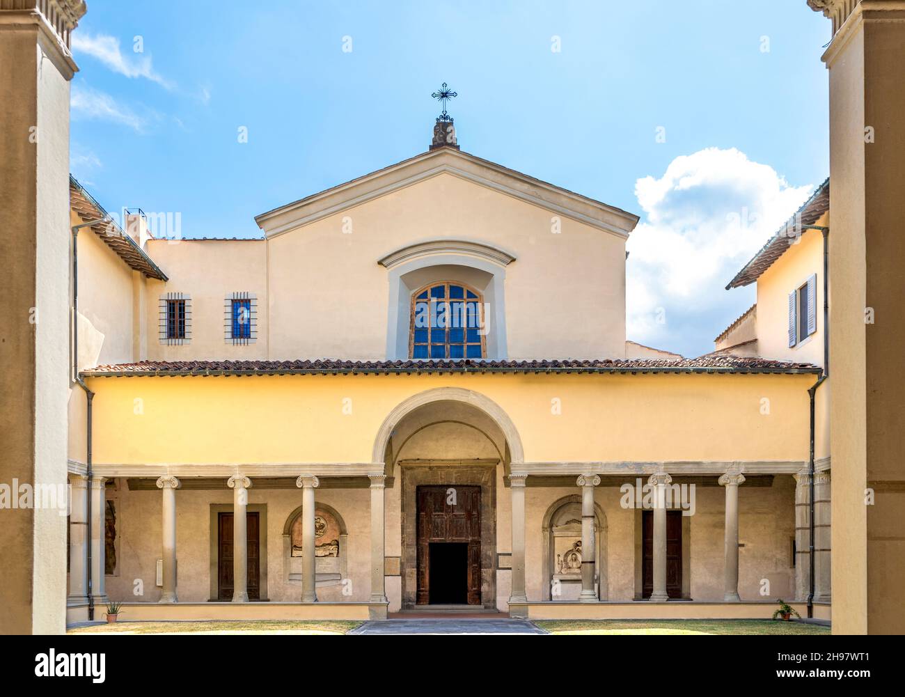 Chiesa Santa Maria Maddalena De Pazzi The Ionic colonnade and the four-sided portico of the church of Santa