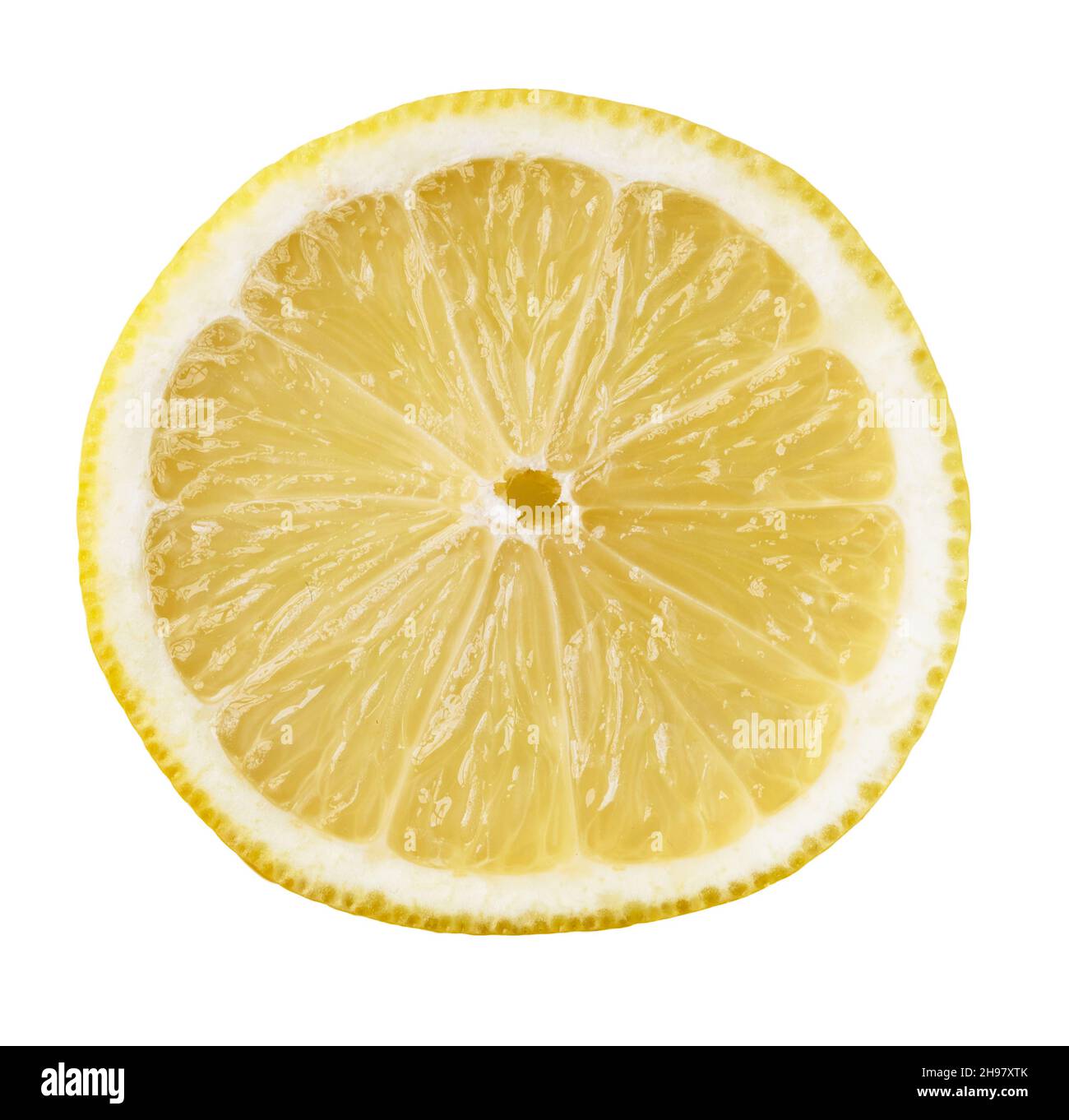 Slice of lemon isolated on a white background Stock Photo - Alamy