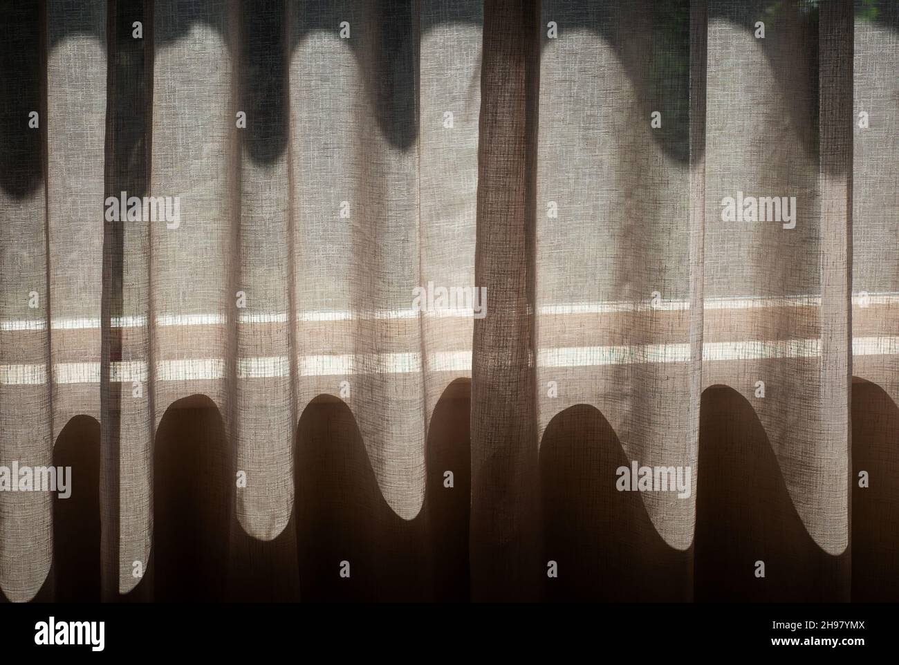 sunlight through net curtains Stock Photo Alamy