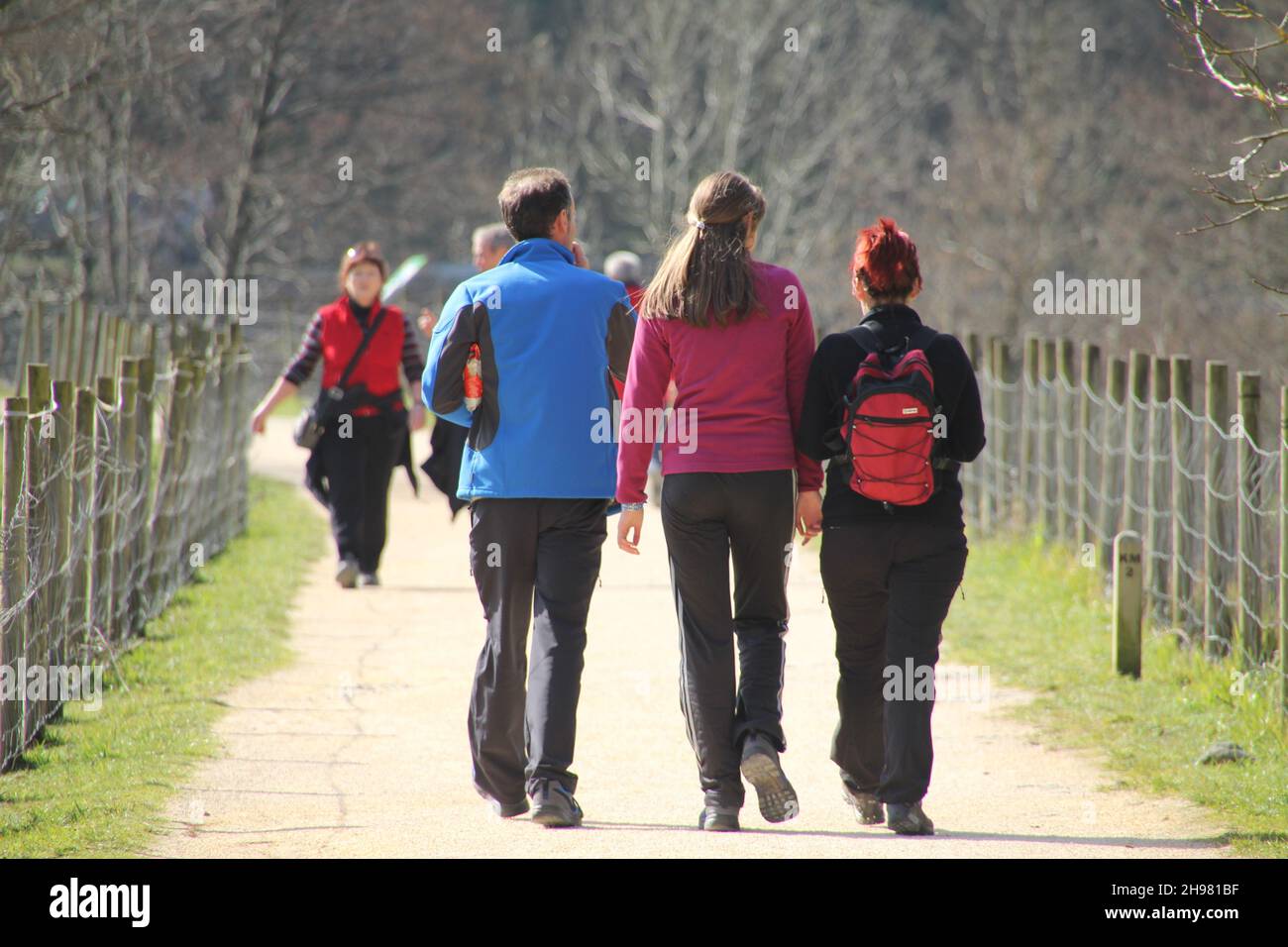 Walking with bike in park hi-res stock photography and images - Alamy