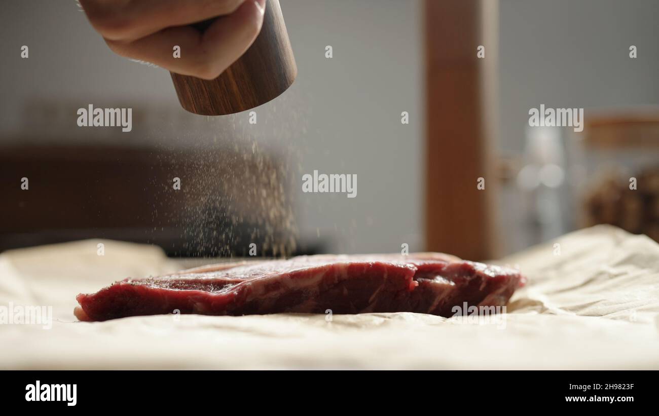 Detail of the grinding spike extruder still dirty and full of the meat it  has just ground Stock Photo - Alamy