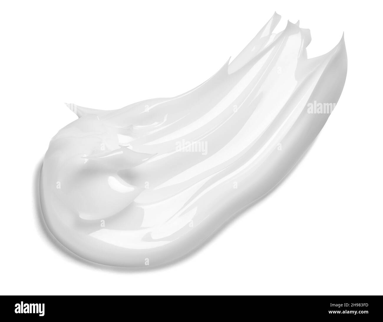 close up of a white cream sample on white background Stock Photo Alamy