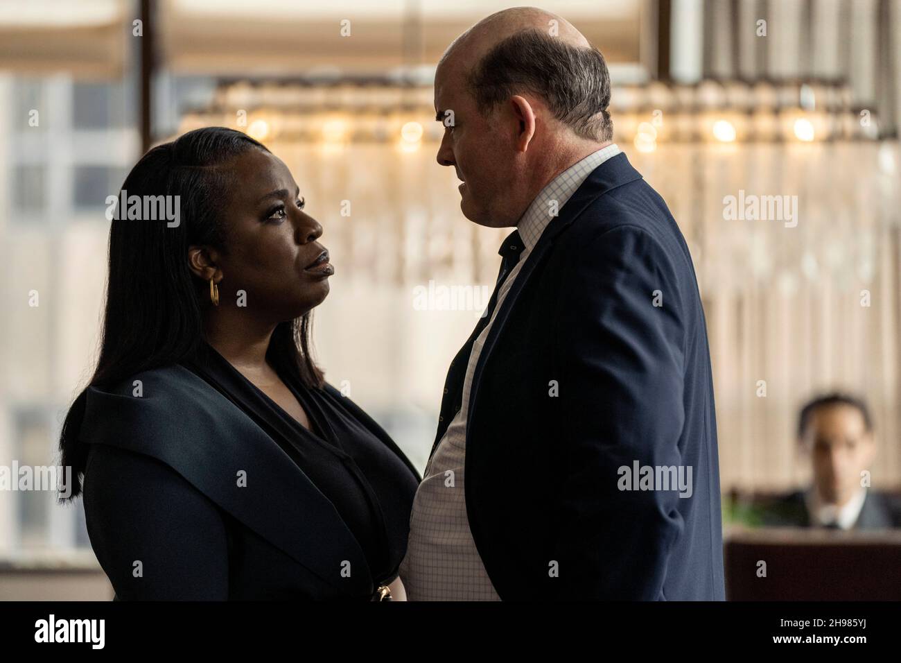 DAVID KOECHNER and UZO ADUBA in NATIONAL CHAMPIONS (2021), directed by RIC ROMAN WAUGH. Credit: Thunder Road Pictures / Album Stock Photo