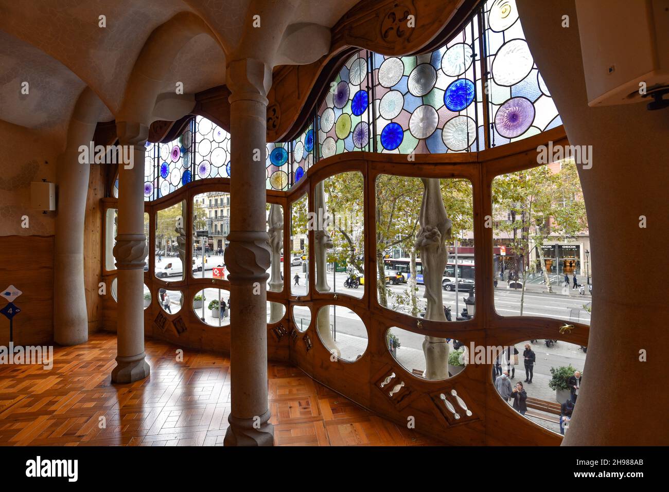 Barcelona, Spain - 22 Nov, 2021: Noble Room in the Casa Batllo by Gaudi, Passeig de Gracia, Barcelona, Catalunya, Spain Stock Photo