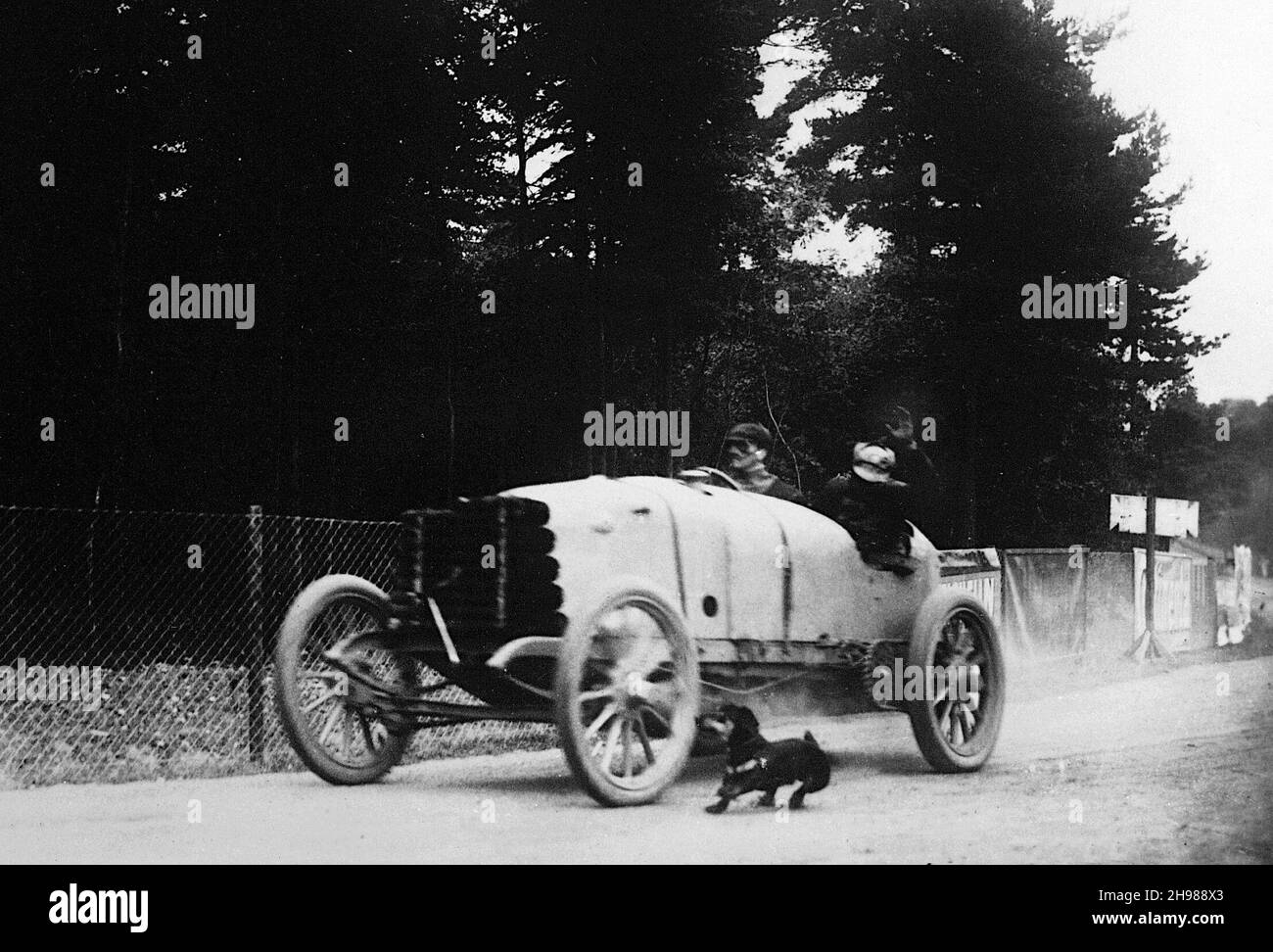 Turcat Mery driven by Henri Rougier at the 1904 Gordon Bennett Cup, Homburg, Germany. Rougier finished the race in third place. Stock Photo