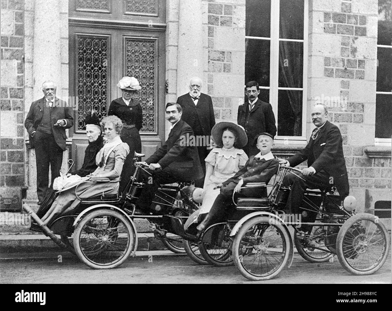1901 De Dion Bouton Quadricycles. Stock Photo