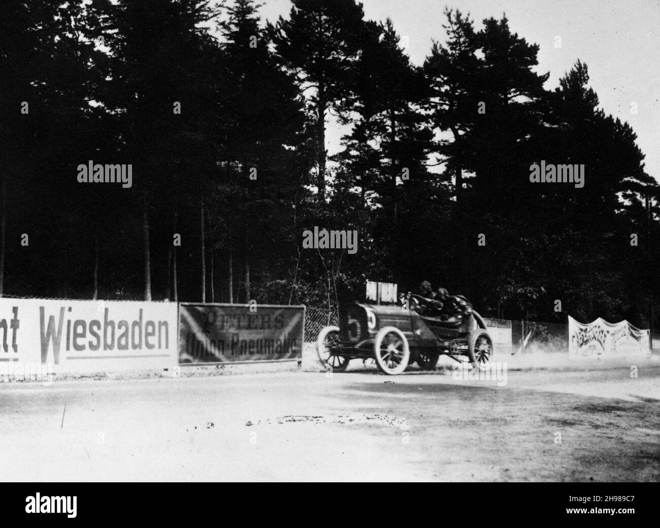 Richard Brasier of French racing driver Leon Thery, winner of the 1904 Gordon Bennett Cup, Homburg, Germany. Stock Photo