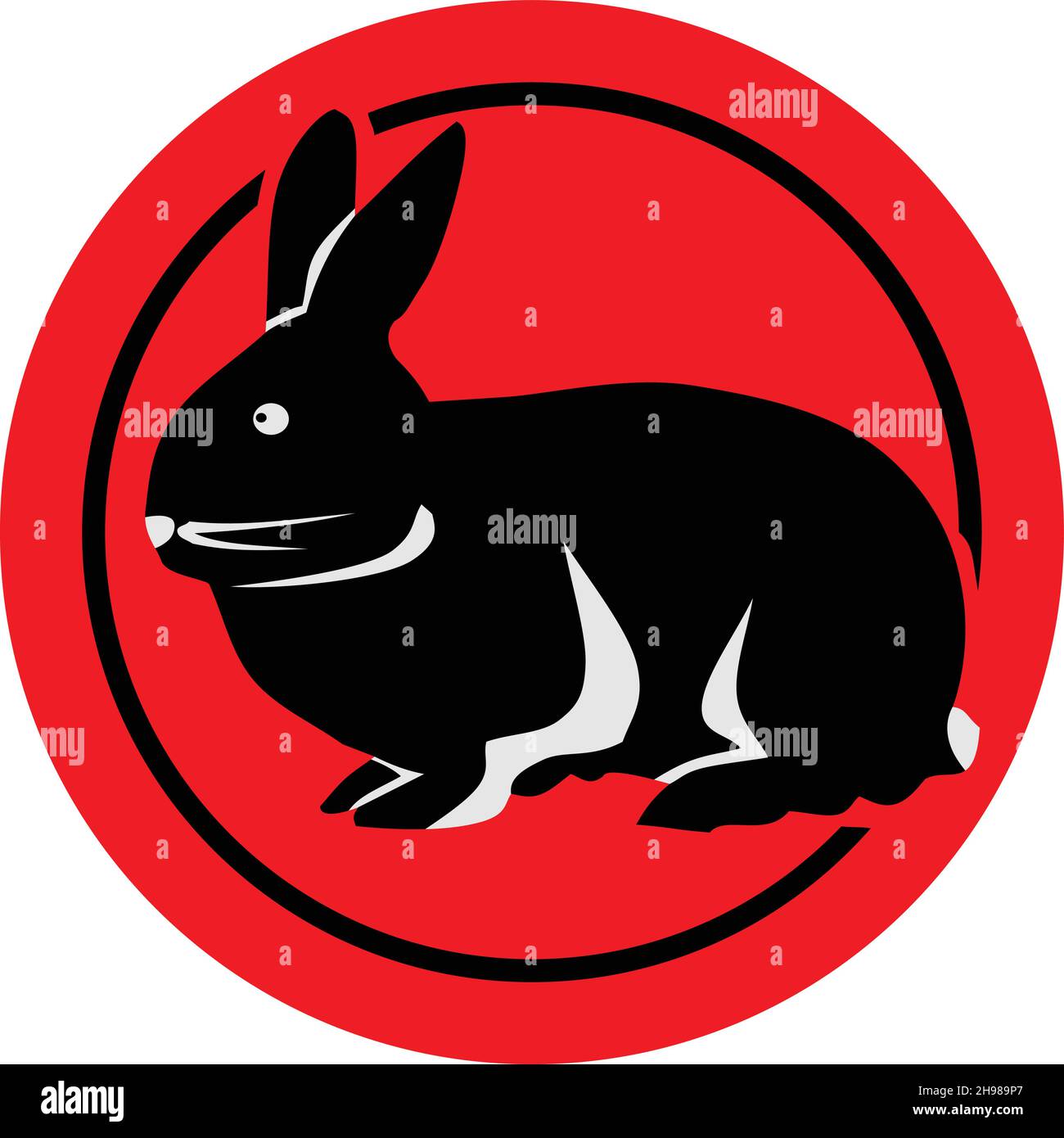 Rabbit Chinese Zodiac Shio Vector Stock Vector