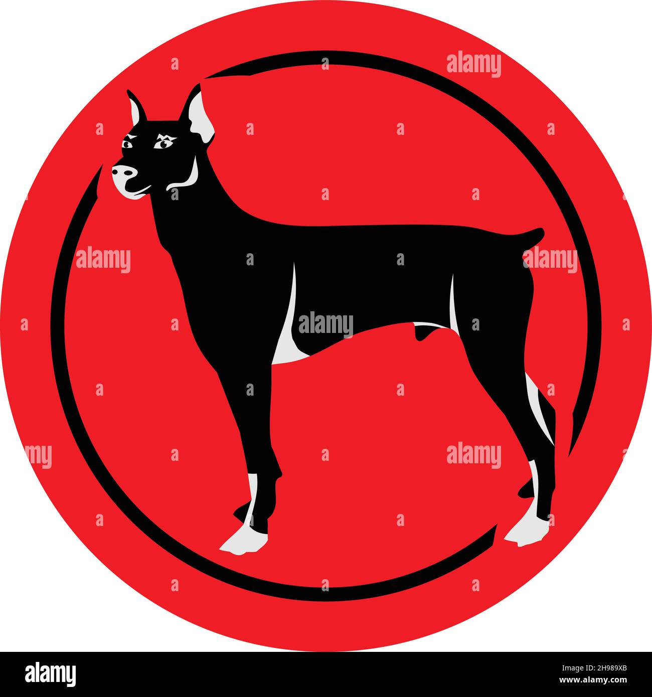 Dog Chinese Zodiac Shio Vector Stock Vector