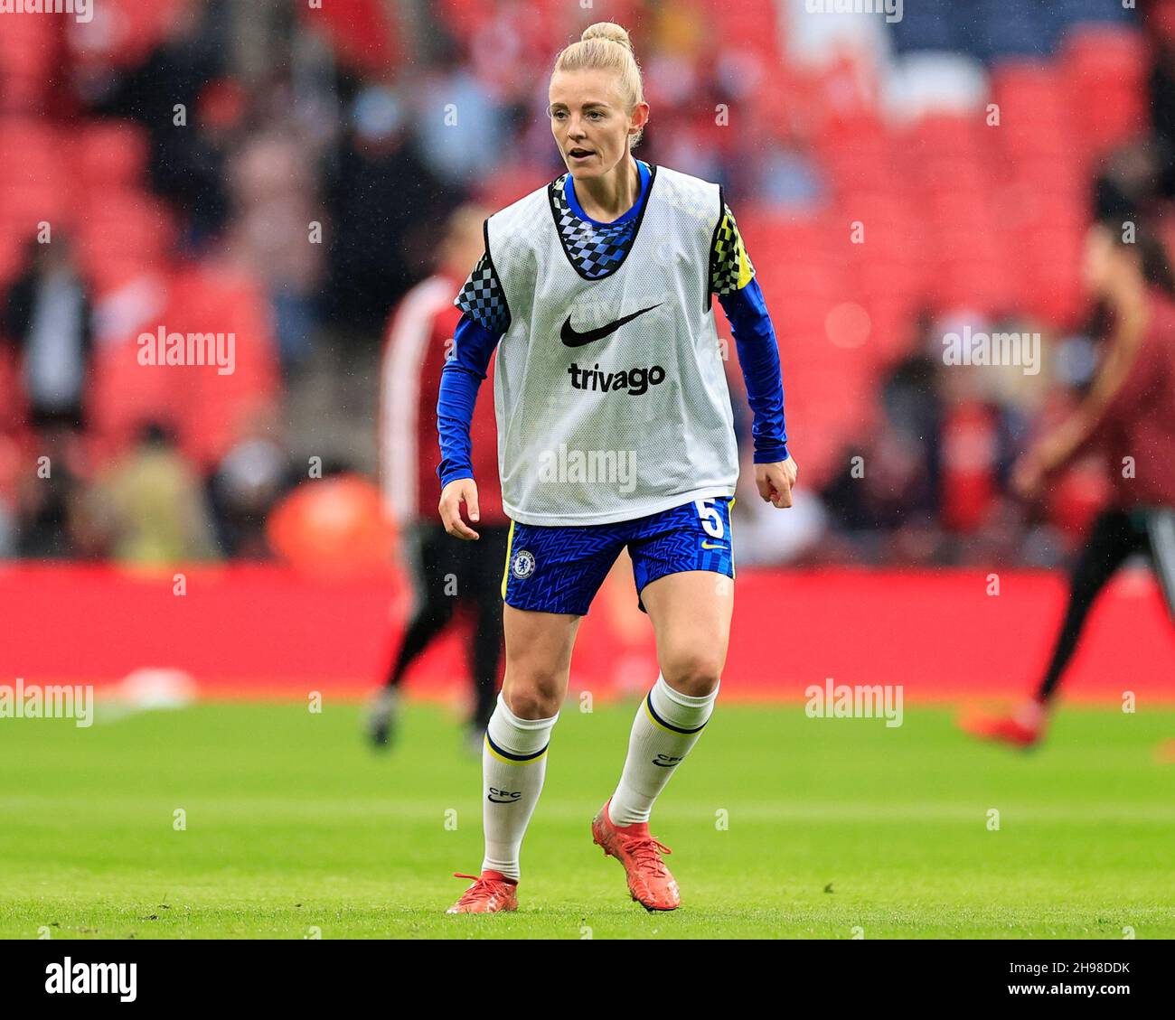 London, UK. 05th Dec, 2021. Sophie Ingle #5 of Chelsea warms up for the game in London, United Kingdom on 12/5/2021. (Photo by Conor Molloy/News Images/Sipa USA) Credit: Sipa USA/Alamy Live News Stock Photo