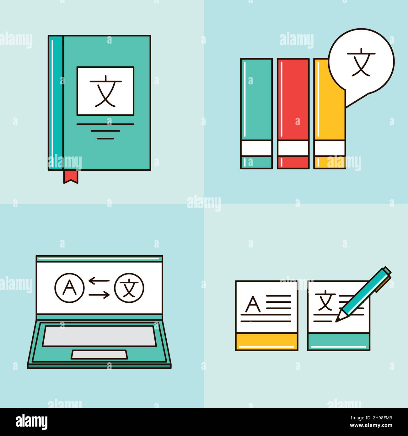 language translation icons Stock Vector Image & Art - Alamy