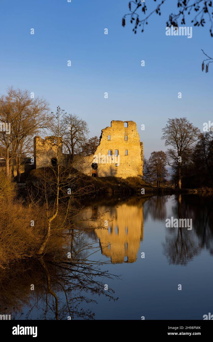 Stary rybnik ruins, Western Bohemia, Czech Republic Stock Photo