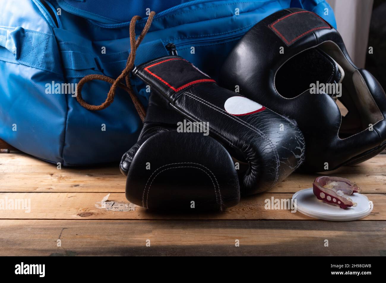 Sports uniform for boxing and kickboxing. Boxing training equipment