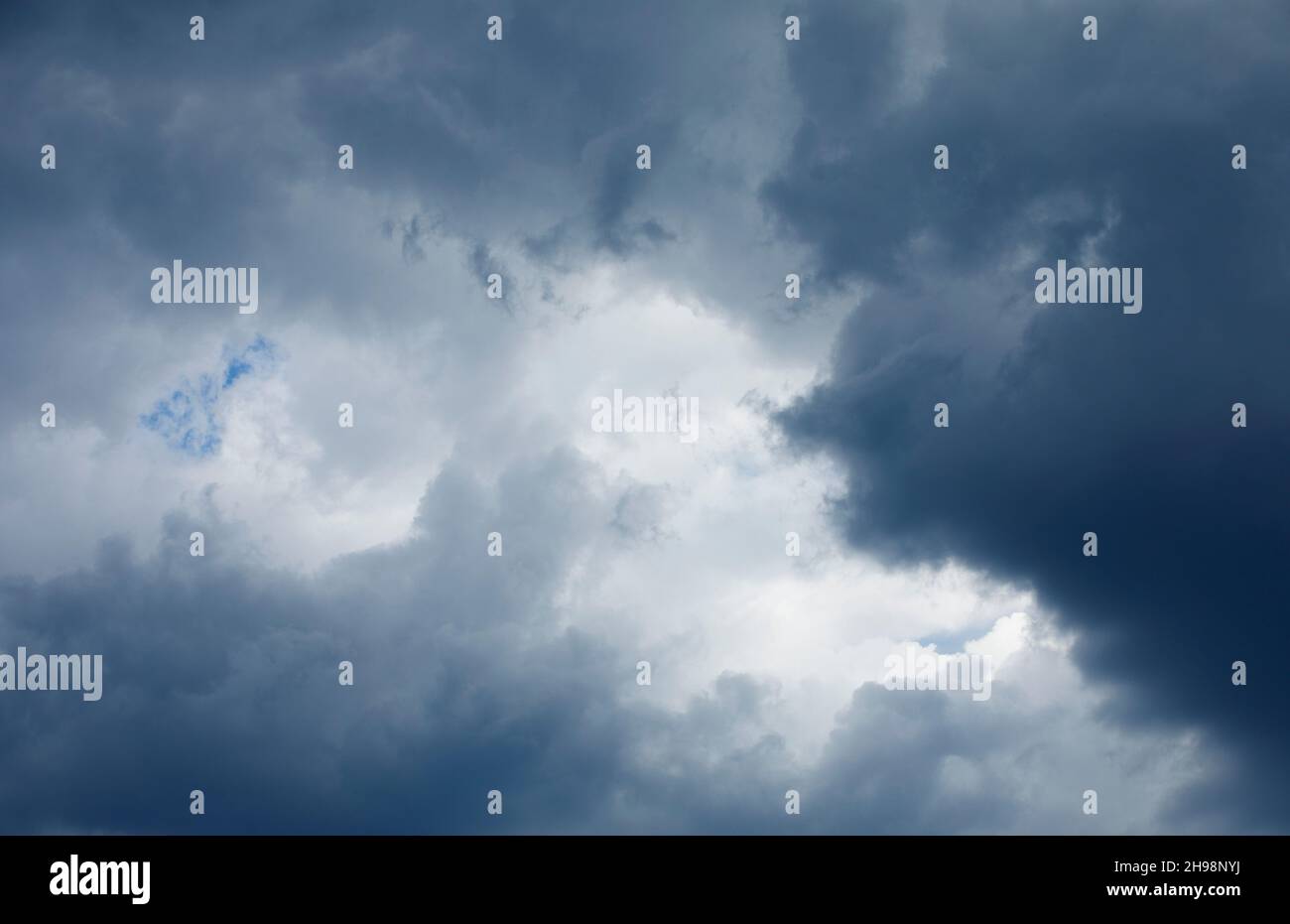 Dark grey clouds at sky Stock Photo