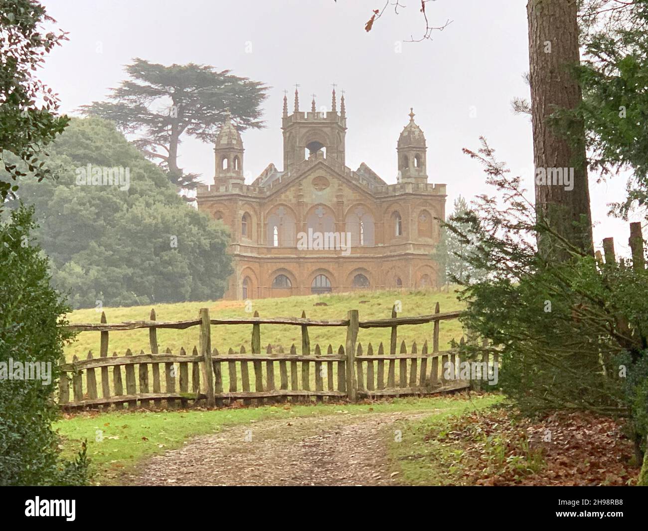 Spooky house at Stowe School and landscape gardens Northamptonshire UK Stock Photo