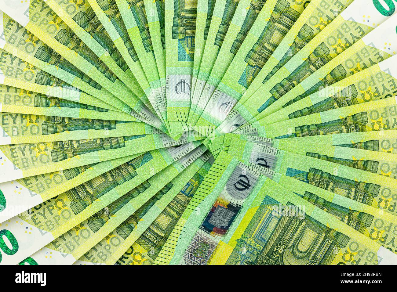 Fan of paper money, euro banknotes. Gut Out photo Europe, Germany, of the European Union, cutout, symbol Stock Photo - Alamy