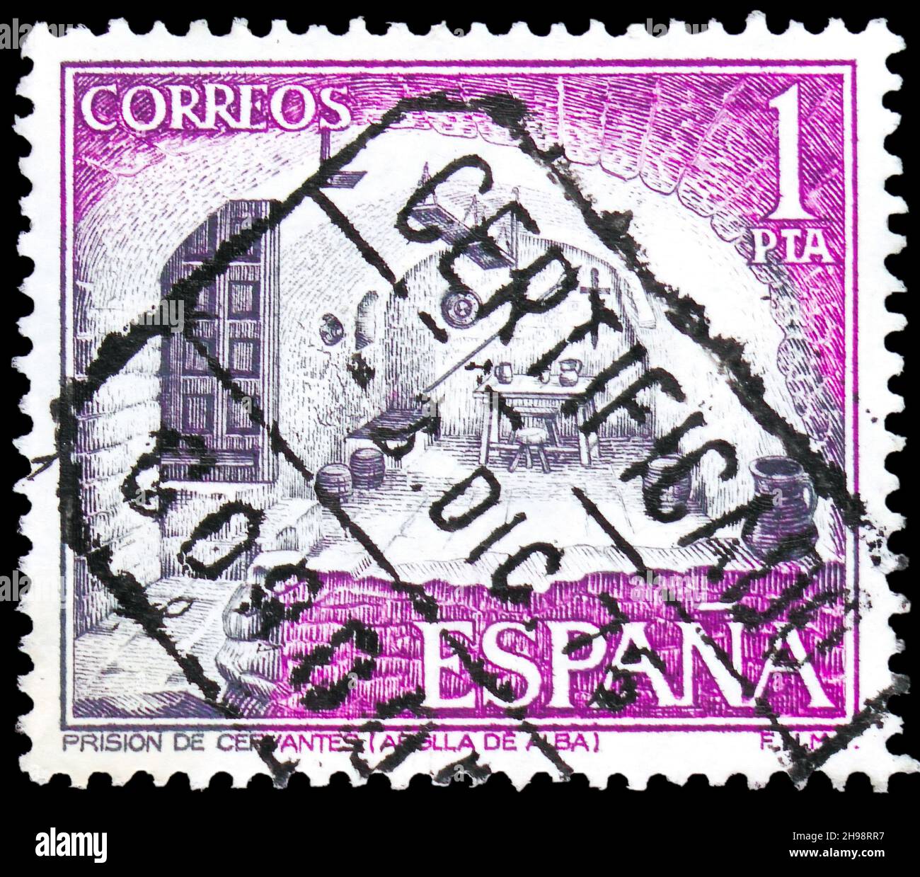 MOSCOW, RUSSIA NOVEMBER 7, 2021 Postage stamp printed in Spain shows