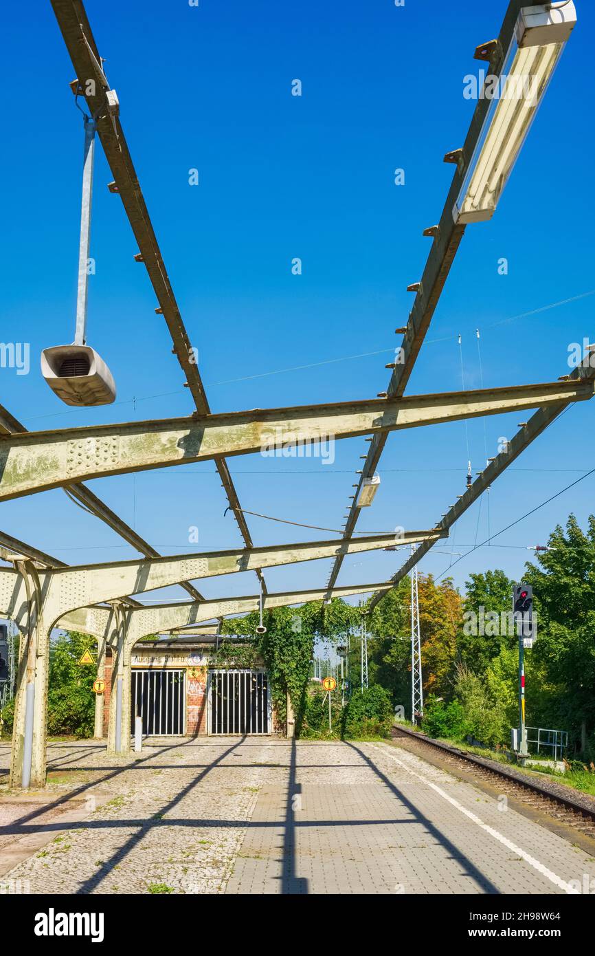 Platform at station Hennigsdorf, Brandenburg, Germany Stock Photo
