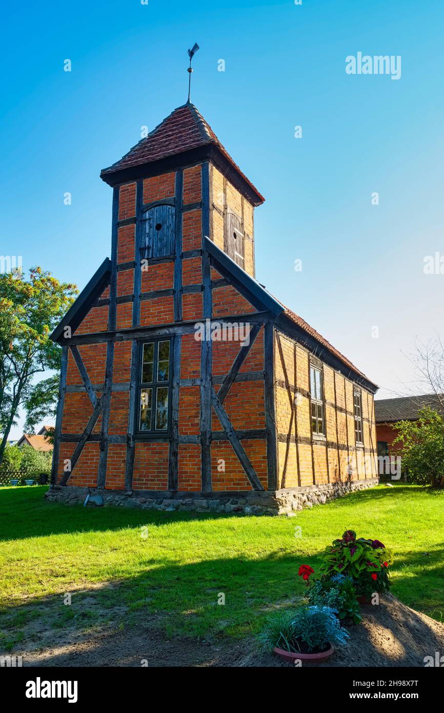 Village church Zielow, Suedmueritz, Mecklenburg-Western Pomerania, Germany Stock Photo
